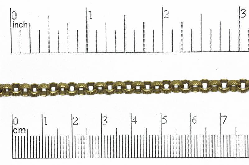 Rolo Chain Antique Brass CH-834 Rolo Chain CH-834AB