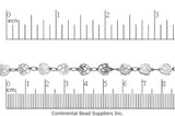 Specialty Chain Gunmetal CH-921 Delicate Rose Link Chain CH-921B