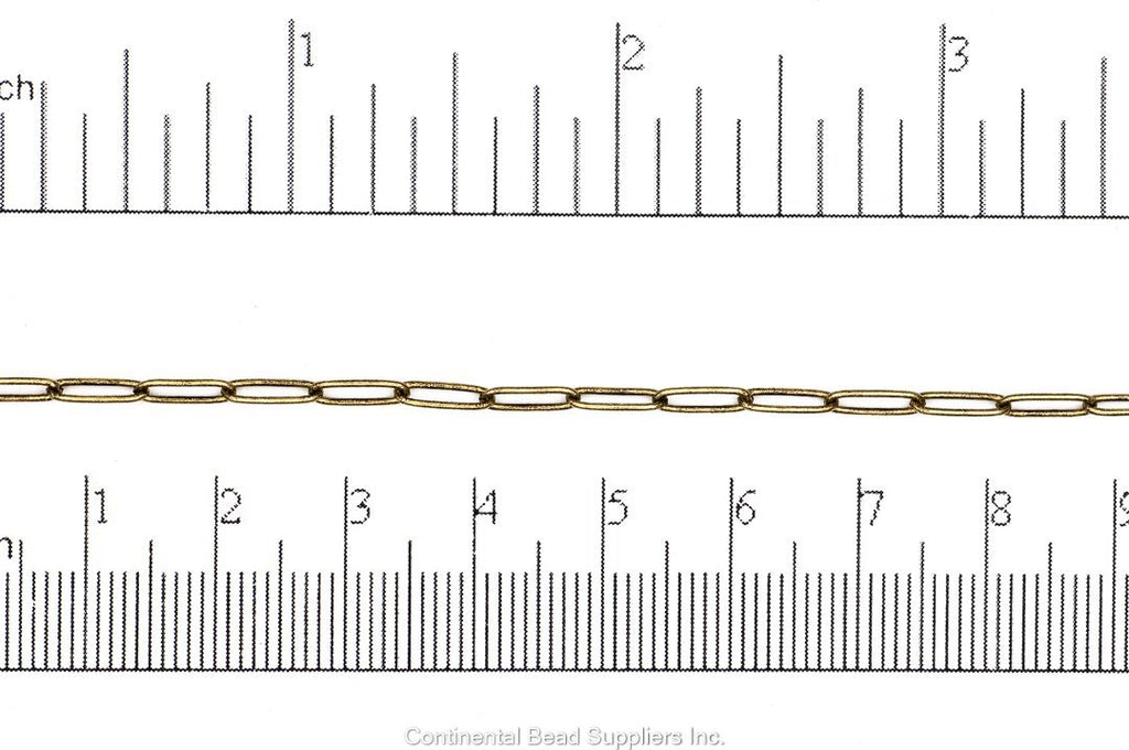 Cable Chain Antique Brass CH-160 Paperclip Cable Chain CH-160AB