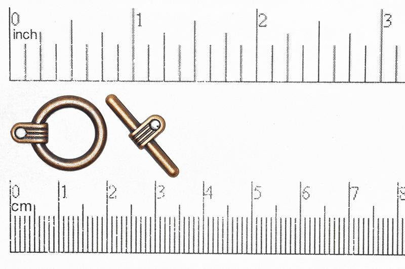 Toggle Clasp Antique Copper CBS11330 Pewter Toggle Available in Multiple Finishes CBS11/330AC