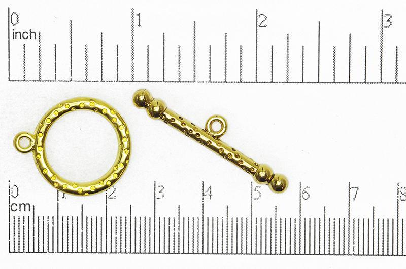 Toggle Clasp Gold CBS1850 Pewter Toggle Clasp CBS1850G