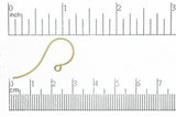 French Ear Wire Satin Hamilton Gold EW5008 Shepherd Hook French Ear Wire EW5008SHG