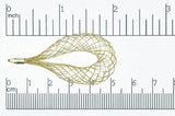 Chandelier Ear Wire Satin Hamilton Gold EW1921 48mm x 23mm Chandelier Ear Wire EW1921SHG