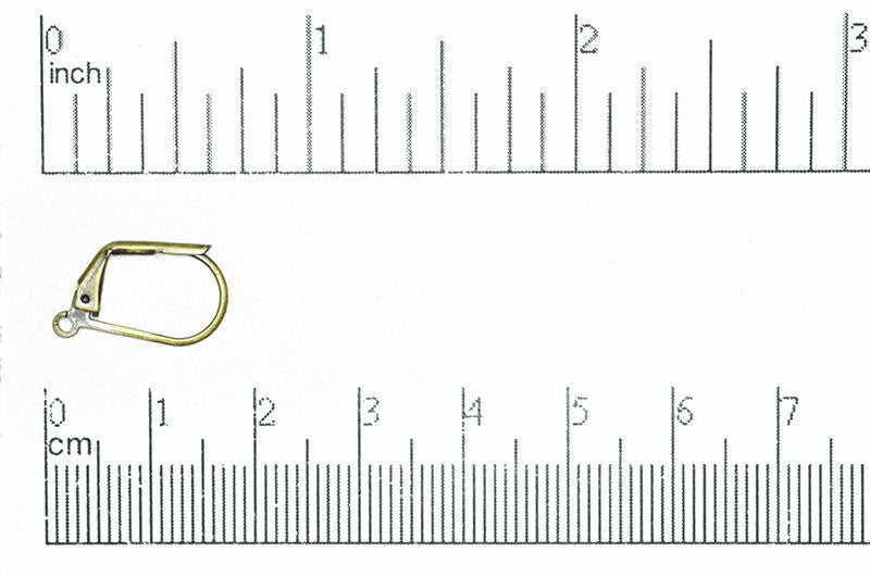Leverback Antique Brass EW2201 17mm x 11mm Leverback Earwires EW2201AB
