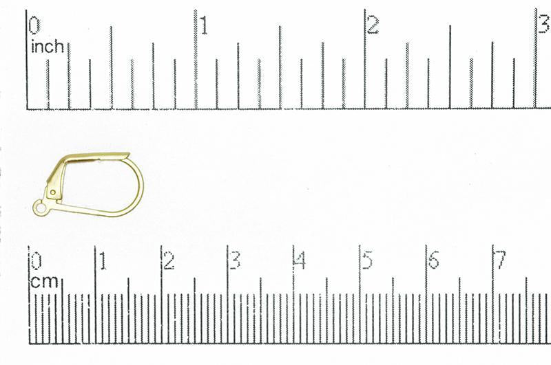 Leverback Satin Hamilton Gold EW2201 17mm x 11mm Leverback Earwires EW2201SHG