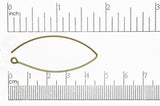 Hoop & Oval Ear Wire Antique Brass EW5011 44mm V-Shaped Ear Wire EW5011AB