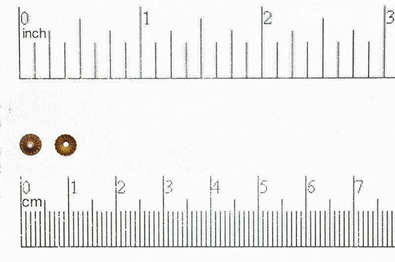 Bead Cap Antique Copper BC100 Bead Cap 4.5mm Brass Bead Cap Available in 7 Colors BC100AC