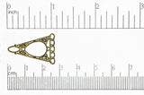 Chandelier Ear Wire Antique Brass EW110 28mm x 28mm Chandelier Ear Wire EW110AB