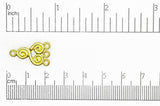 Chandelier Ear Wire Gold EW112 20mm x 10mm Chandelier Ear Wire EW112G
