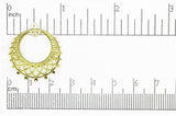 Chandelier Ear Wire Gold EW130 28mm x 25mm Round Chandelier Ear Wire Earring EW130G