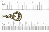 Chandelier Ear Wire Antique Brass EW900 35mm x 16mm Chandelier Ear Wire Earring EW900AB