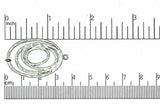 Connector Satin Rhodium K2 Textured Circular Connector K2SRH