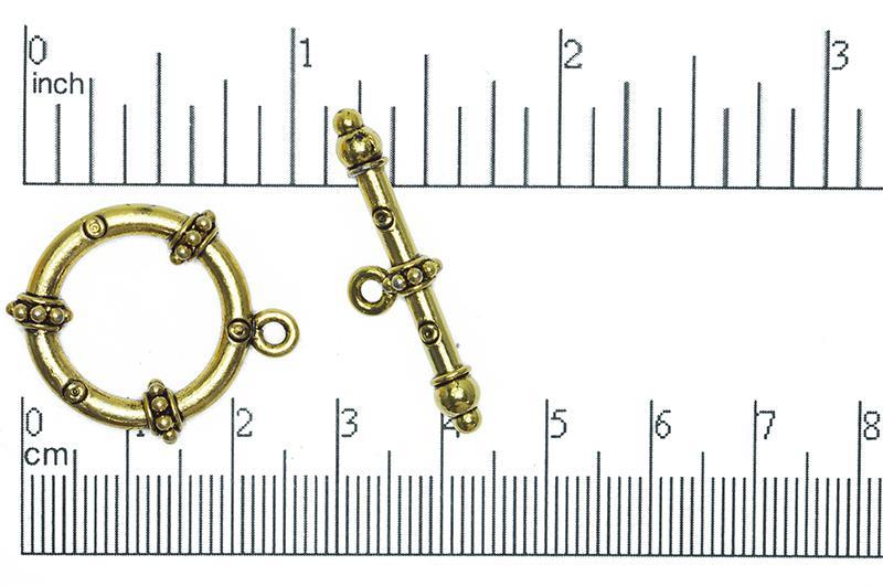Toggle Clasp Gold CBS1861 Pewter Toggle Clasp CBS1861AG