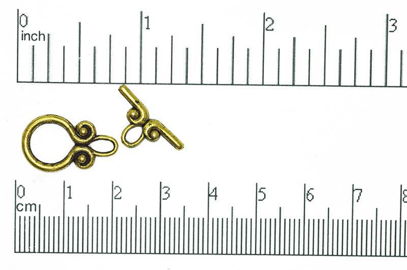Toggle Clasp Antique Gold CBS112383 Pewter Toggle Available in Multiple Finishes CBS11/2383AG